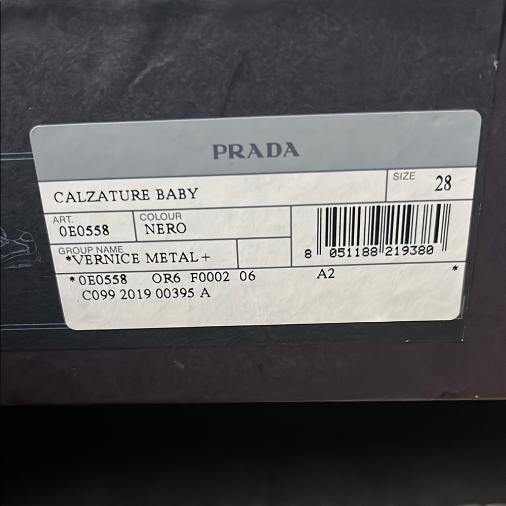 Prada Calzature Baby Shoes in Nero